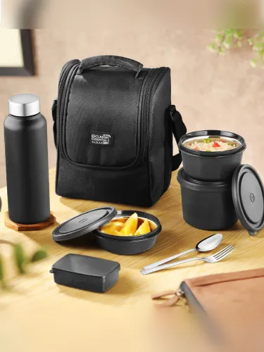 Image of Classic Essentials Supreme Microwave Safe Set of 5 with Bottle|Bag & Cutlery 5