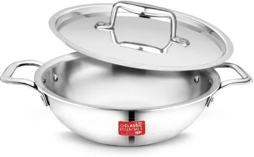 Image of Classic Essentials Triply Stainless Steel Kadhai 24cm
