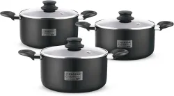 Classic Essentials 3 PC Biryani Handi with Glass Lid