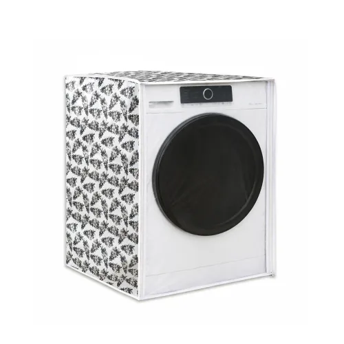 Image of Classic® Front Load Washing Machine Cover for IFB 7 Kg, 7.5 Kg, 8 Kg, 8.5 Kg (63cmsX63cmsX81cms, Black & White)