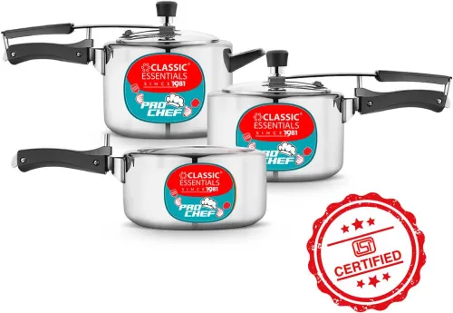 Image of Classic Prochef Aluminium Cooker Combo – 2L, 3L, 5L