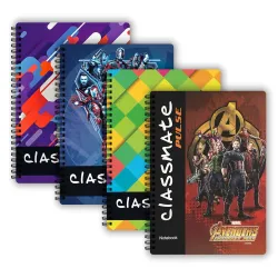 Classmate Pulse Notebook - 267 X 203, 160 Pages, Single Line, Wiro Binding, Multicolor (2105007)