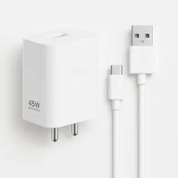CLAT 45W SuperVOOC Wall Charger with Cable - White