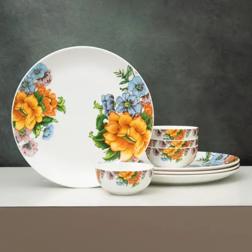 Image of Clay Craft Enchanting Gold Ceramic Dinner Set
