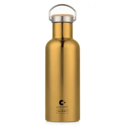 CLAY CRAFT VACBOTT Melissa Double Walled 24 Hours Hot and Cold Water Bottle-700ML, 1-Piece(Electro Gold) Leak Proof|Easy