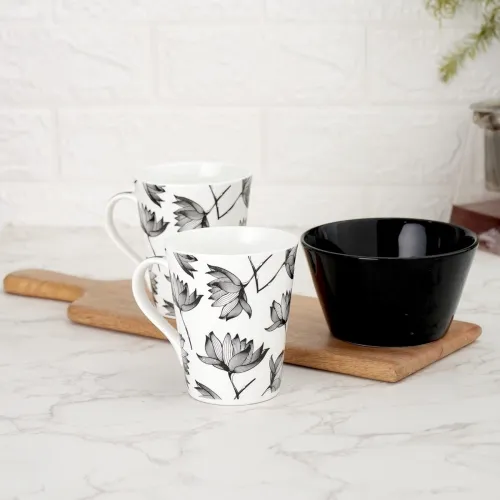 Image of Clay Craft Imperial Collection Snack Bowl Set of 3-470 ml Each (Snack Set 3)