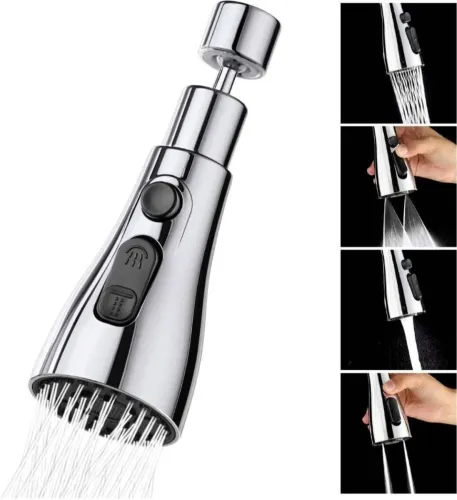 Image of clayplus 3-Function Pull Down Sink Sprayer Universal Kitchen Faucet 