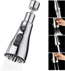 clayplus 3-Function Pull Down Sink Sprayer Universal Kitchen Faucet