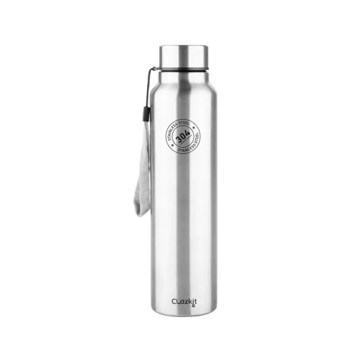 Image of Clazkit 1000 ml Stainless Steel Water Bottle – single wall