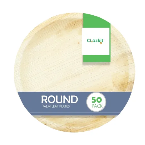 Image of Clazkit 10 inch, (50) Pack Leaf Plates 