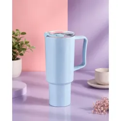 Clazkit 1200ML Tumbler with Handle & Straw