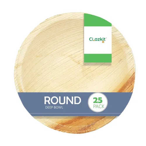 Image of Clazkit 25 Pack Areca Deep Round Bowl, 5 Inch