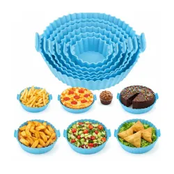 Clazkit Reusable Air Fryer Silicone Liners 6 PCS Non-Stick