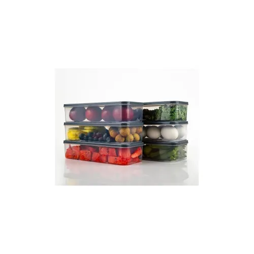 Image of Clazkit Airtight Plastic Storage Containers Set for Kitchen | Stackable Pantry Organizers & Fridge Storage Boxes | Leak-