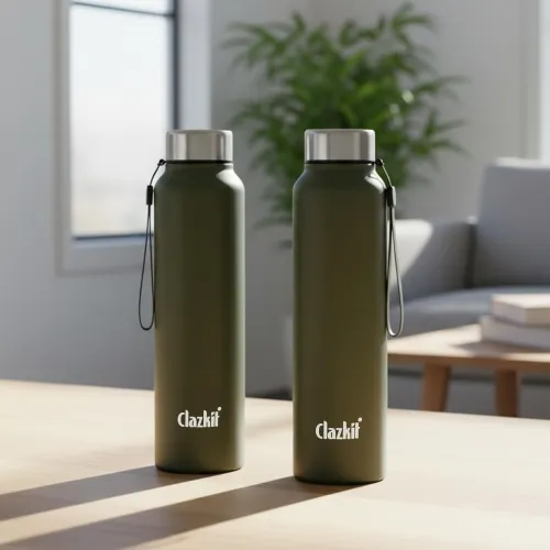 Image of Clazkit Alpha Pro Stainless Steel Water Bottle 1L Set of 2