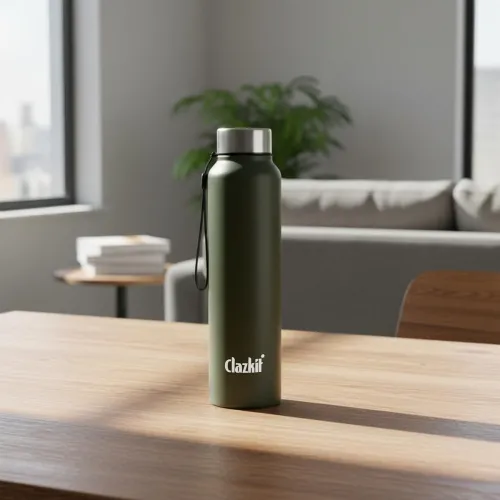 Image of Clazkit Alpha Pro Classic Stainless Steel Water Bottle Single Wall 1000ml