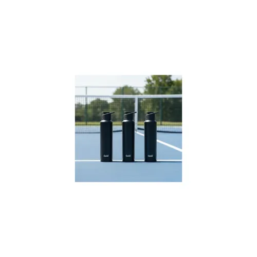 Image of Clazkit Amaze Sporty Stainless Steel Black Matte Finish Water Bottle Set of 3