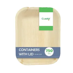 Clazkit Areca Palm Leaves Containers Po10