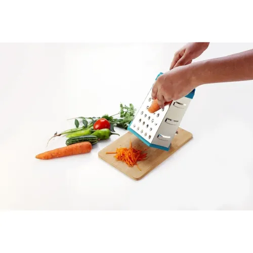 Image of Clazkit Cheese Grater & Shredder - Stainless Steel - 6 Sided Box Grater 