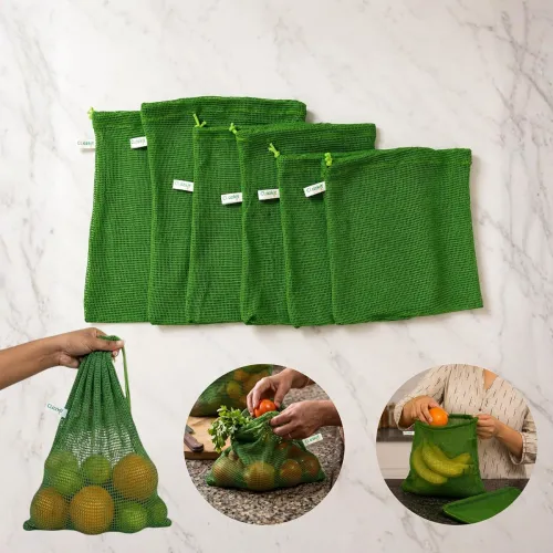 Image of Clazkit Cotton Fridge Bags Setof 6 