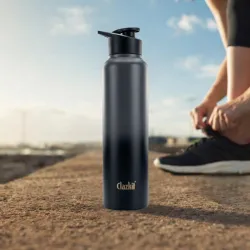 Clazkit Dual Colored Stainless Steel Water Bottle | ISI Certified Leakproof, Durable for School Kids, Fridge, Sports, Gy