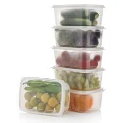 Clazkit Fruit Storage Containers, 6 Pack, 1800ml, BPA-Free