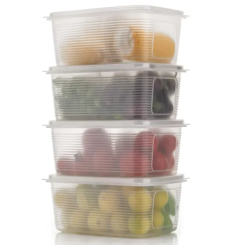 Image of Clazkit Fruit Storage Containers for Fridge 4 Pack
