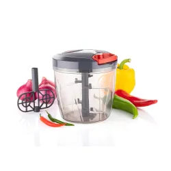 Clazkit Plastic Kitchen Dori Handy Vegetable and Fruit Manual Onion Dry Fruit Salad Maker Vegetable Quick String Chopper Machine, Cutter – 6 Stainless Steel Blades, 900ml/1000ml, (Color May....