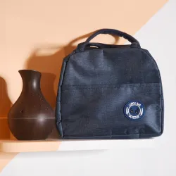 Clazkit Insulated Cotton Lunch Bag (Travel, Office & School, Color May Vary)