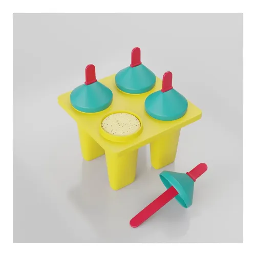 Image of Clazkit Plastic 4 Cavity Reusable Ice Pop Makers