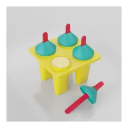 Clazkit Plastic 4 Cavity Reusable Ice Pop Makers