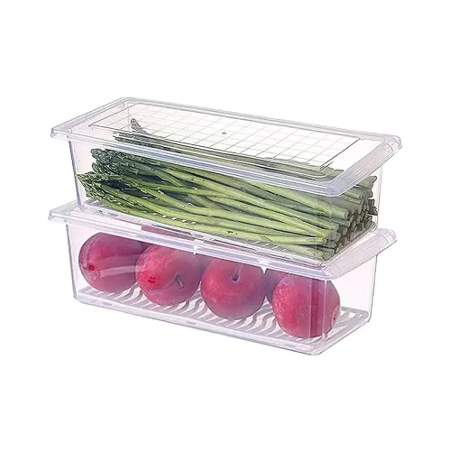 Image of Clazkit Plastic Food Storage Containers - 1500ml, Pack of 2