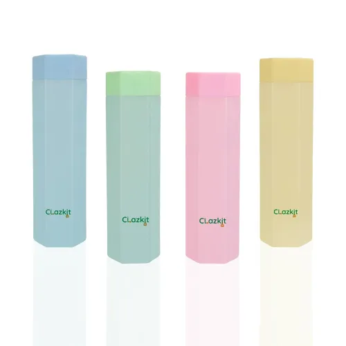Image of Clazkit Plastic Hexagon Shaped Water Bottle Set Of 4 1 Litre