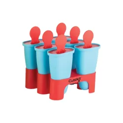 Clazkit Plastic Ice Pop Makers – Set of 6