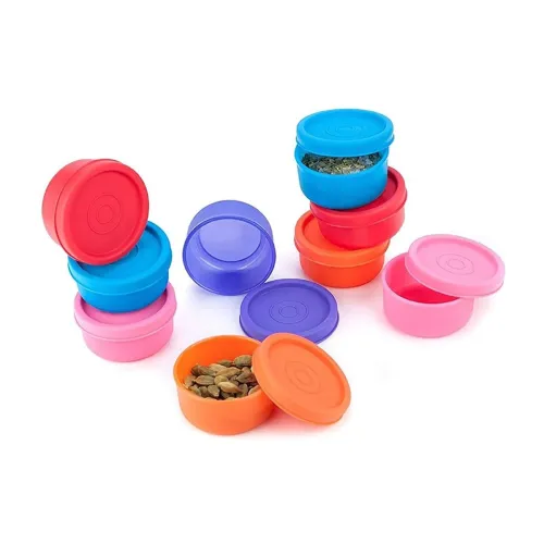 Image of Clazkit Plastic Mini BPA-Free Round Storage Containers