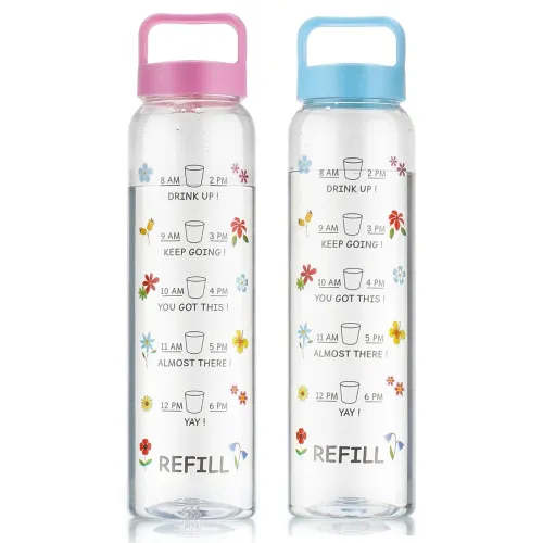 Image of Clazkit Plastic Motivational 1000ml Water Bottle 