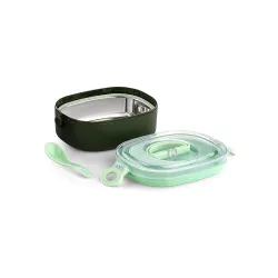 Clazkit School Children Stainless Steel - Plastic Lunch Box