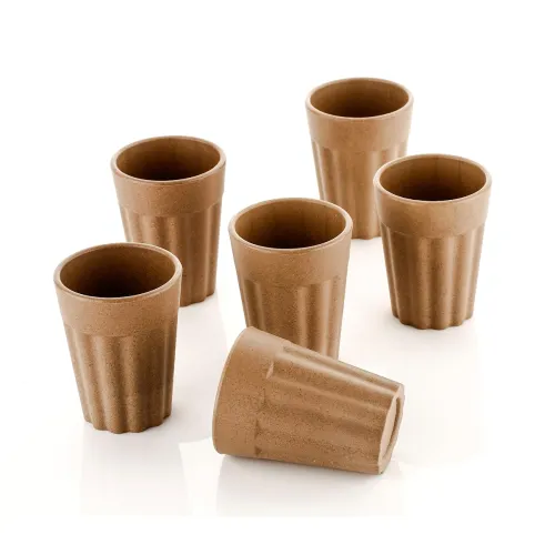 Image of Clazkit Set of 6 Eco-Friendly Cutting Chai Cups