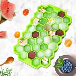 Clazkit Silicone Honeycomb Ice Cube Tray