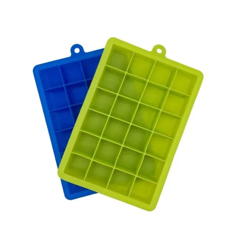 Image of Clazkit Silicone Ice Cube Trays 2 Pack - 24 Cavity Per Ice Tray [Multicolor]