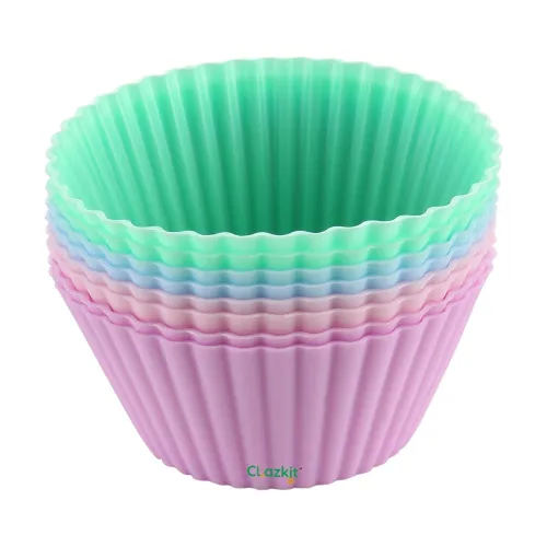 Image of Clazkit Silicone Muffin Cup Moulds - 8 Pieces