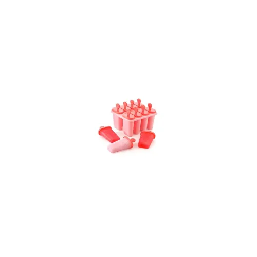 Image of Clazkit Set of 8 Plastic Reusable Strawberry Ice Pop Makers