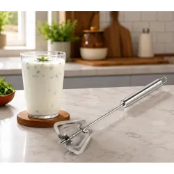 Clazkit Stainless Steel Hand Push Whisk Blender