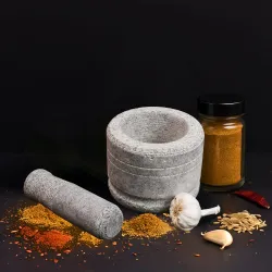 Clazkit Stone Mortar and Pestle Set 