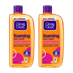 Clean & Clear Foaming 480ml| Clinically proven| Pimple & Acne removal Face Wash (480 ml)