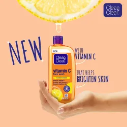 Clean & Clear Vitamin C | Reduces pimples | Enriched with Vitamin C to soothe skin Face Wash (240 ml)