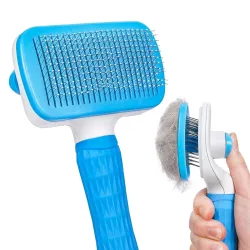 Tails Self Cleaning Slicker Pet Grooming Brush | Pet Cleaning Tool Suitable for All Pets