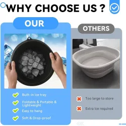 Clefairy Silicone Massage Bowl Portable Ice Bath Bowl