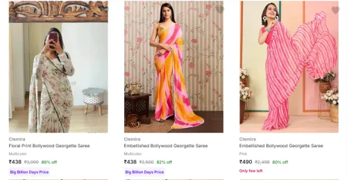 Image of Clemira Women's Sarees upto 89% Discount