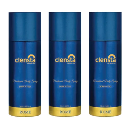 Image of Clensta Rome Deodorant for Men 150ml Pack of 3